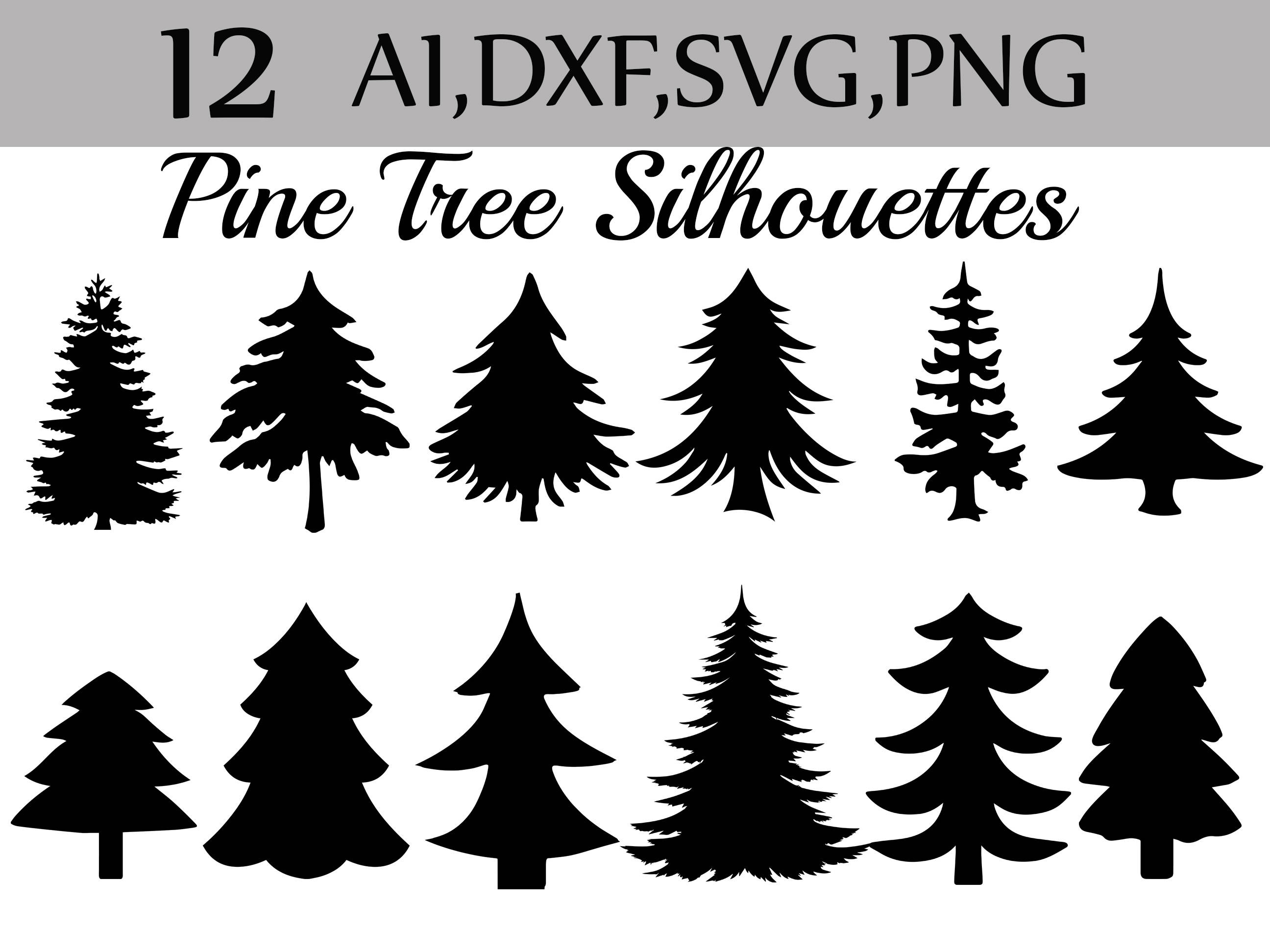 Download Svg Pine Tree clipart: SILHOUETTES PINE TREE | Etsy