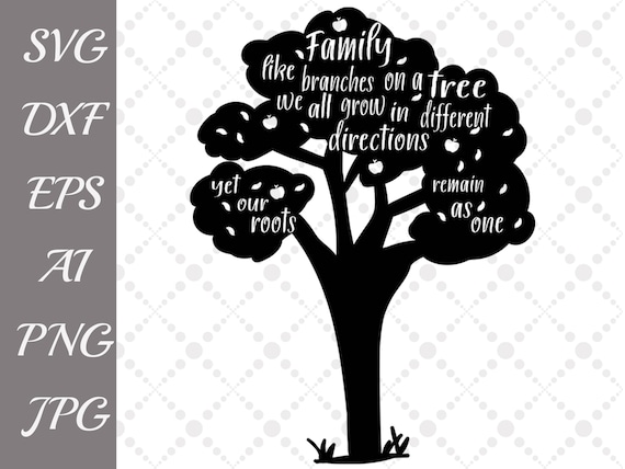 Download Family Tree Svg: FAMILY SVG Tree Silhouette | Etsy