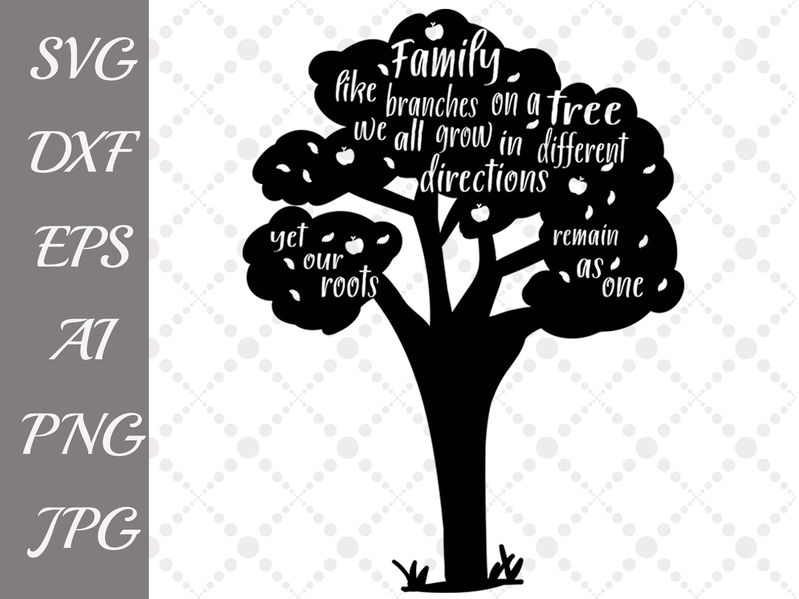 Download Family Tree Svg: FAMILY SVG Tree Silhouette | Etsy