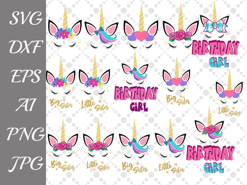 Download Unicorn Bundle Svg: BUNDLE UNICORN Little Sister | Etsy