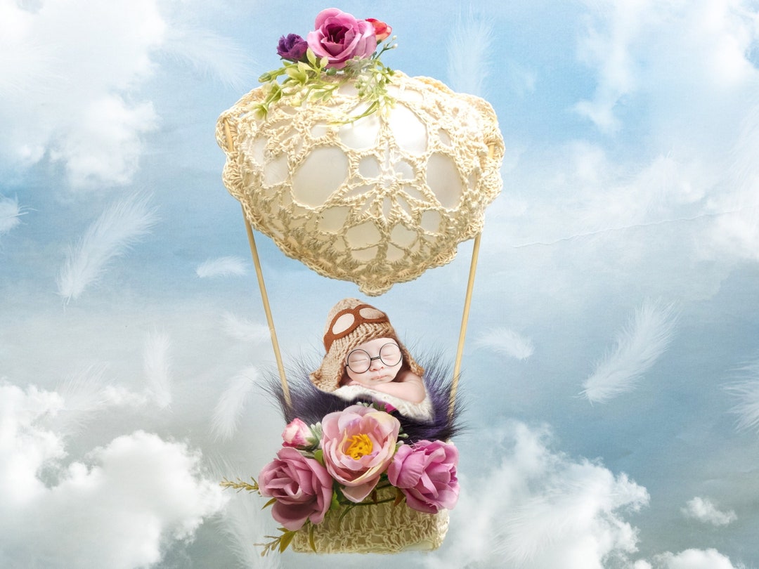 Newborn Hot Air Balloon Digital Backdrop hot AIR Etsy