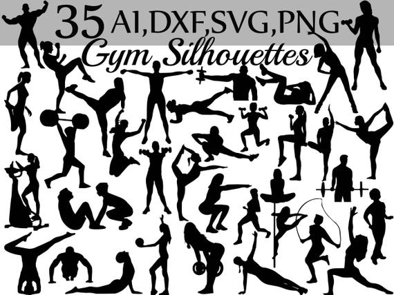 Gymnastics Svg Silhouette Svg Gym Clipart Svg Cut Etsy