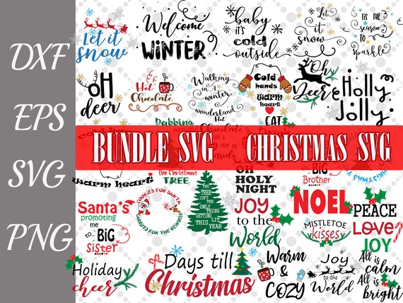 Download Christmas Bundle Svg Christmas Svg Winter Etsy 3D SVG Files Ideas | SVG, Paper Crafts, SVG File