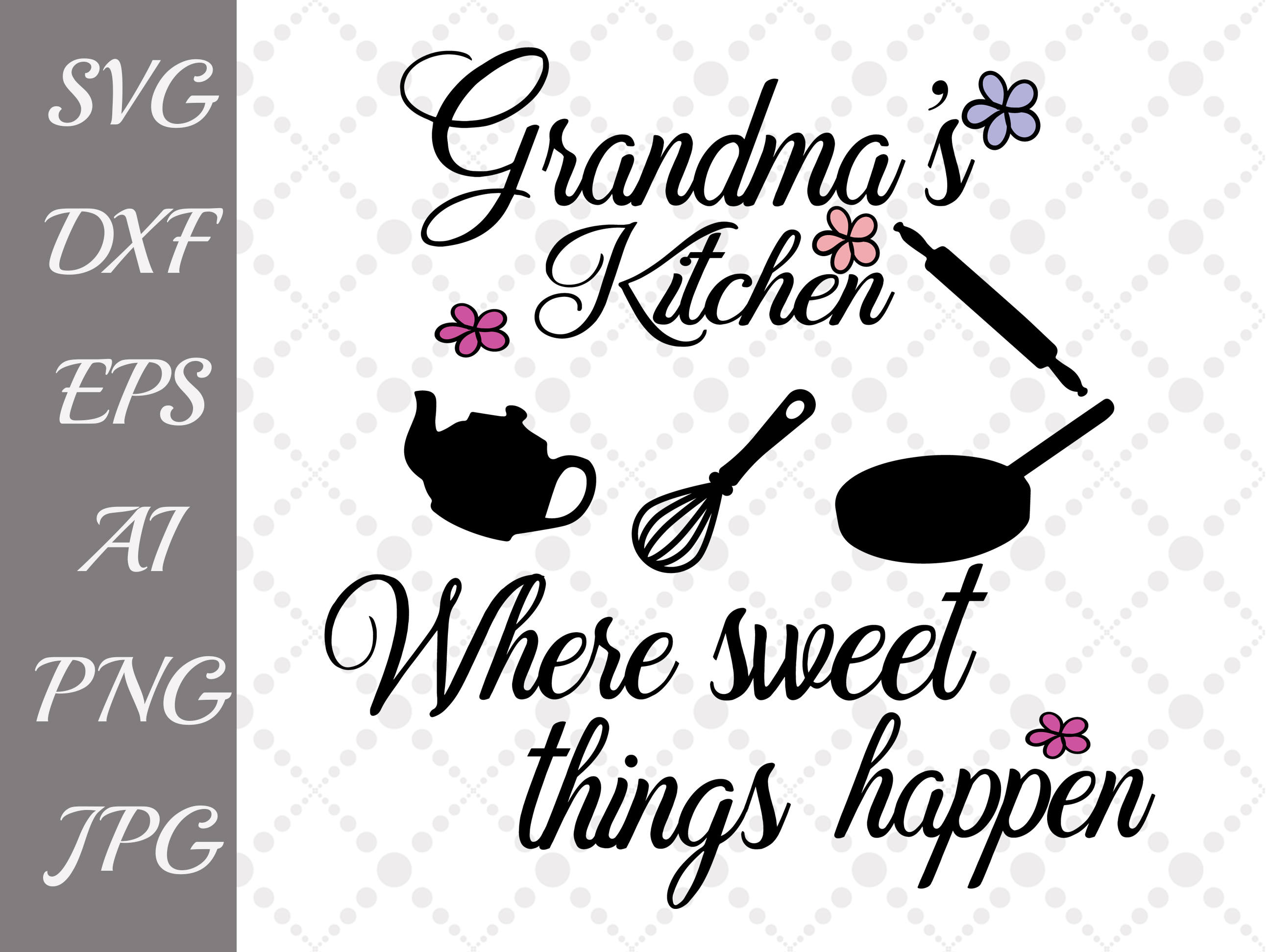 Grandma's Kitchen Svg: "KITCHEN QUOTE SVG" T-Shirt Svg,Kitch...