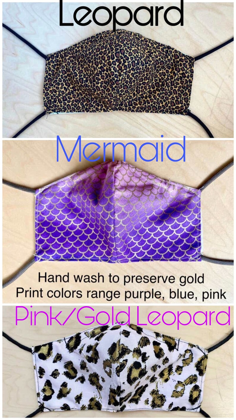 Face Mask With Ties Behind Head Nose Wire Open Sides for Etsy