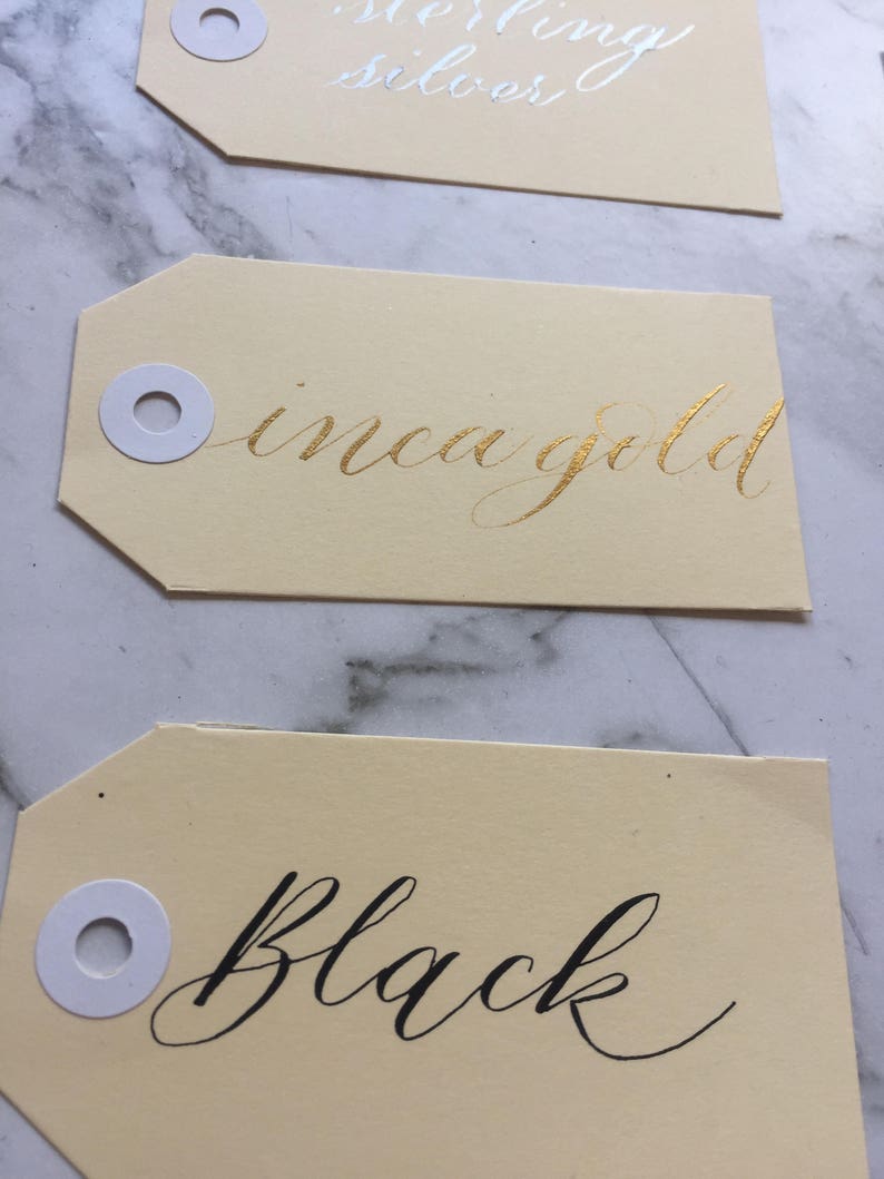 Shipping Tags Customised Present Labels Name Tags Modern or Traditional Calligraphy Personalised Gift Tags Pack of 5 Placecards