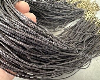 BRONZO ANTICO ----- 15 pezzi da 16-18 pollici regolabili 1 mm 4 corde multiple per collana in cotone cerato