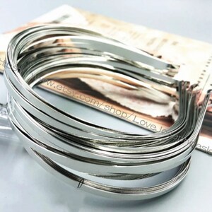 wholesale 50pieces Silver stainless steel hair headband 6mm wide