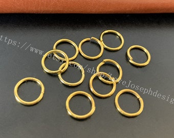 100 Pezzi / Lot oro placcato 9mmx8mm anelli di salto aperti