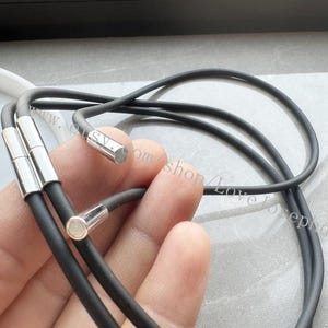 3 cordones de goma redondos para collar, de 12 pulgadas y 3 mm, de color negro