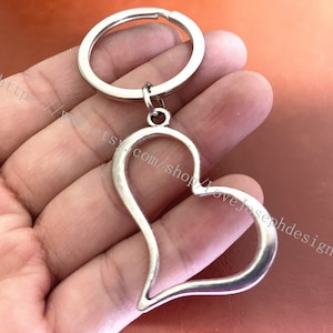 heart keychain, heart gifts key ring