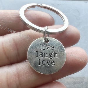 Live laugh love keychain,Live laugh love gifts key ring