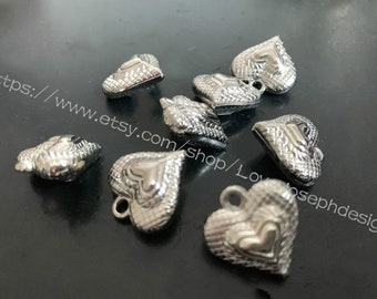 Wholesale 40 Pieces /Lot silver 19mmx20mm acrylic heart charms