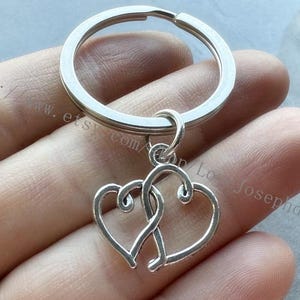 heart keychain, heart gifts key ring