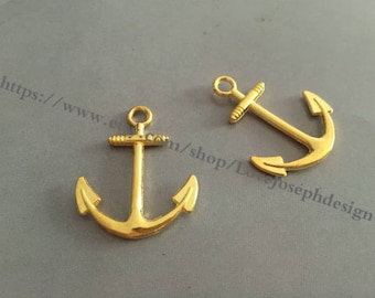 Wholesale 100 Pieces /lot Antique Gold Plated 31mmx24mm Nautical