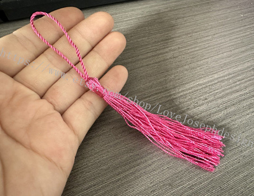 ピンクリボンチャーム フリンジ付き 約10cm ピンクリボンチャーム フリンジ付き 約10cm