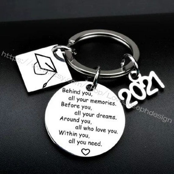 Graduation Gifts Keychain for Class 2021 Her Him Daughter Son