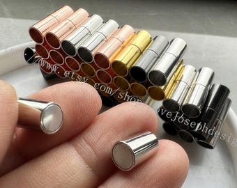 Magnetic Clasps -- 10sets  3-15mm Stainless steel necklace /bracelet cord connector  stainless steel magnet clasps