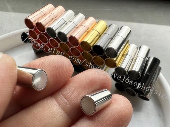 Magnetic Clasps -- 10sets  3-15mm Stainless steel necklace /bracelet cord connector  stainless steel magnet clasps