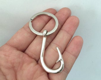 Fsih hook keychain, Fish hook gifts key ring