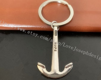 Hope Anchor keychain, Anchor gifts key ring