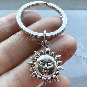 Sun keychain,Sun gifts key ring