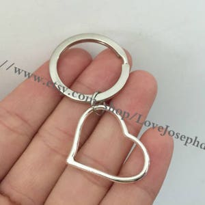 heart keychain, heart gifts key ring