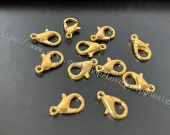 3 Fibbie Artiglio Aragosta Con Micro Pavé In Cubic Zirconia - Placcato Oro 18K, 26mm, Per Bigiotteria - Foto 2