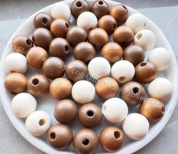 30 Perline Di Legno A Forma Di Uovo E Fiore – Kit Lavoretti Pasquali Fai Da Te Per Creare Gioielli E Decorazioni