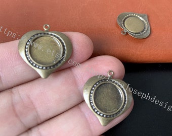 Wholesale 50 Pieces /Lot Antique Bronze Plated 10mm cabochon blanks trays charms