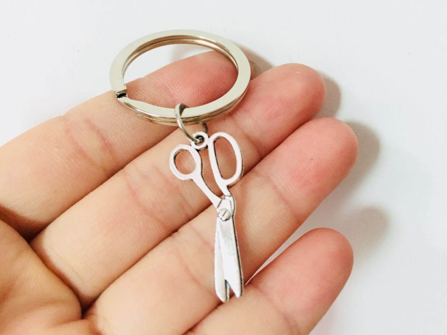 Scissors Keychain VERY SMALL Scissors Keyring Bridesmaid Keychain