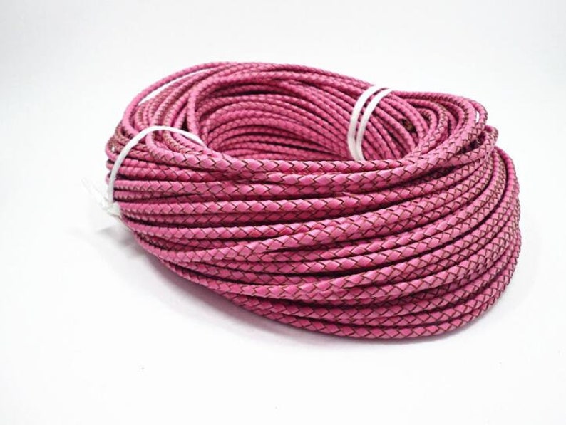 Wholesale 100meters 3mm Round Genuine Braided Leather Cord Etsy