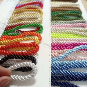 5/10/20/100 Meters 5mm twist silk cords ( colors can choose )