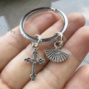 Fan & Cross keychain, gifts key ring