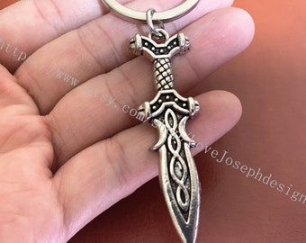 sword keychain, sword gifts key ring