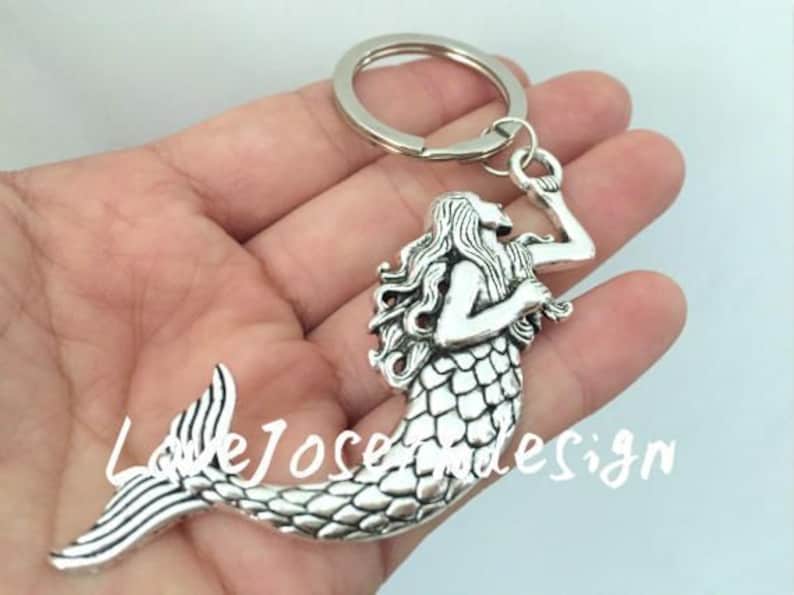 Mermaid keychain, mermaid gifts key ring