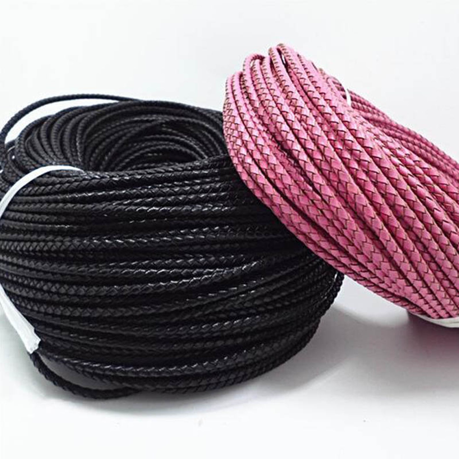 Wholesale 100meters 3mm Round Genuine Braided Leather Cord Etsy