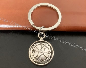 Kompass Schlüsselanhänger, Kompass Geschenk Schlüsselanhänger