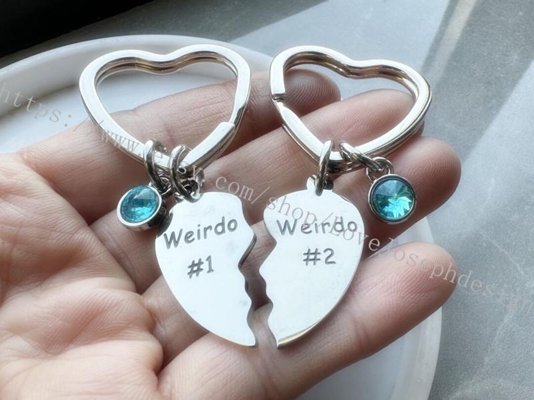 Weirdo #1 and Weirdo #2 Word Keychain,gifts Key Ring - Etsy