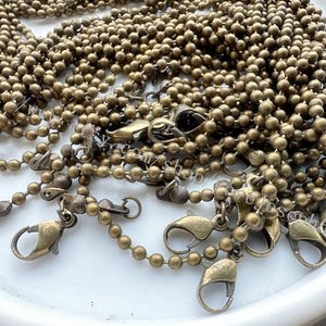4 Meters Antique Bronze Ball Bead Chain – 2.4mm For Jewelry Making, Dog Tags, Crafts