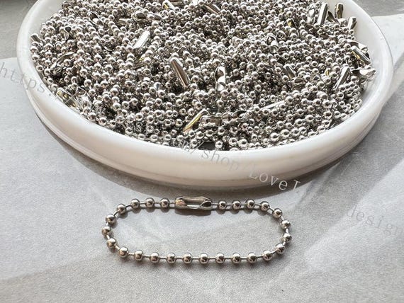 50pcs 4 inch (10 cm)  Silver/Bronze/Gold Keychains Ball Chain Connector