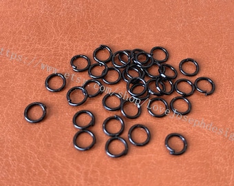 wholesale 500 Pieces /Lot black Plated 0.7mmx6mm open jump rings
