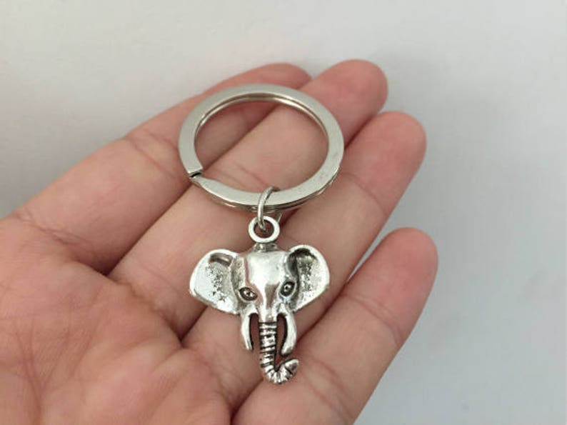 elephant keychain, elephant gifts key ring image 1