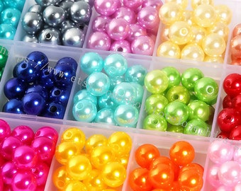 wholesale 100 Pieces /Lot  12mm glass beads pearl