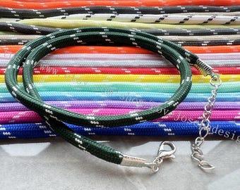 2PCS 12-24 inch 5mm ( 22 colors can choose ) 5mm Dopamine Rope necklace cords