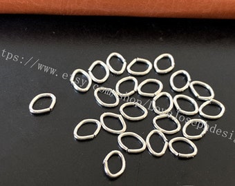 500 Pieces /Lot  6mmx4mm bright silver oval open jump rings