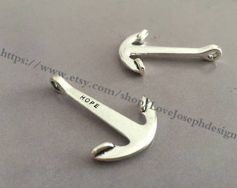 wholesale 100 Pieces /Lot Antique Silver Plated 26mmx39mm Hope Anchor Charms(#0365)