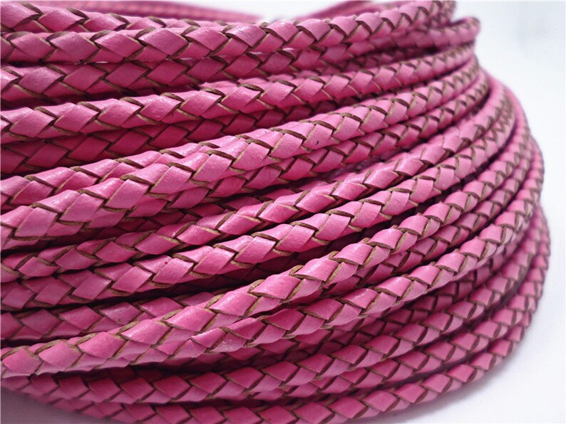 Wholesale 100meters 3mm Round Genuine Braided Leather Cord Etsy