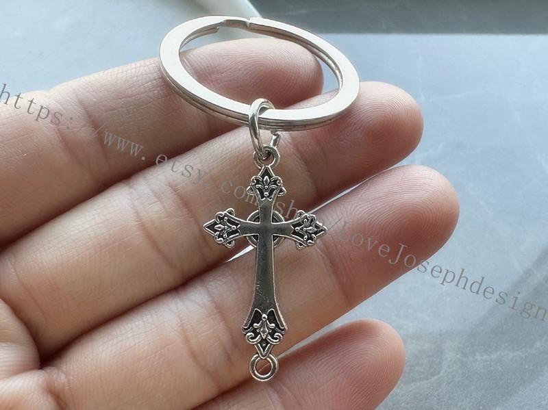 Cross Keychain, Cross Gifts Key Ring - Etsy