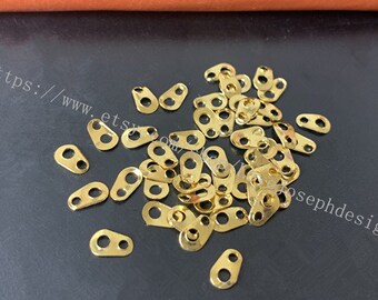 groothandel 100 stuks / lot 6mm goud metalen krimp eindkappen kralen